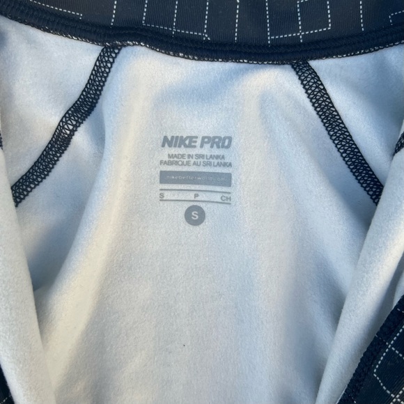 Nike Pro Dri-Fit Half Zip Hyperwarm Geometric Pullover Size Small - Picture 4 of 11